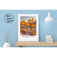 Joshua Tree Nationalpark Druck | Poster Mit Yucca Und Desert Kit Fuchs Kojote in Der Wüste Ca Reisedruck Joshua Tree Nationalpark Druck | Poster Mit Yucca Und Desert Kit Fuchs Kojote in Der Wüste Ca Reisedruck von MegSkibaArt