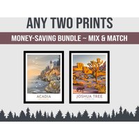 Nationalpark-Drucke Im 2Er-Set | Wählen Sie 2 Beliebige Nationalpark-Poster Handgezeichnete Originaldesigns Geldspar-Bundle Mix & Match Nationalpark-Drucke Im 2Er-Set | Wählen Sie 2 Beliebige Nationalpark-Poster Handgezeichnete Originaldesigns Geldspar-Bundle Mix & Match von MegSkibaArt