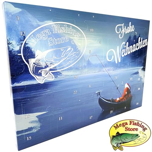 Mega Fishing Deluxe Raubfisch Angler Adventskalender - Spinfischer Angel Weihnachtskalender - Advents Geschenk Kalender von Mega Fishing