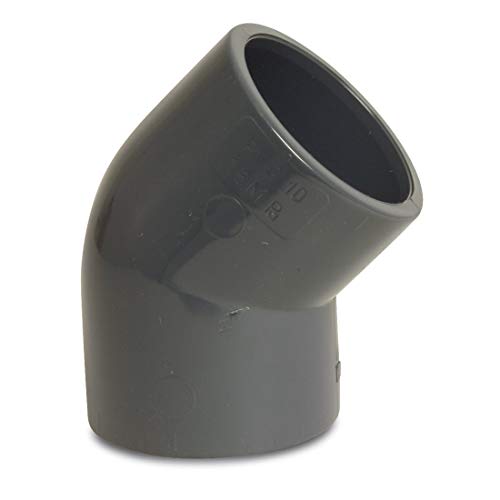 Mega 0111826 - Winkel 45° PVC-U 25 mm Klebemuffe 16 bar Grau von Mega Bloks
