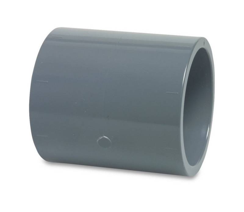 MEGA Gewindefitting Mega Muffe PVC-U Klebemuffe 6 - 16 bar, grau, Ø 225 mm (PN10) von MEGA