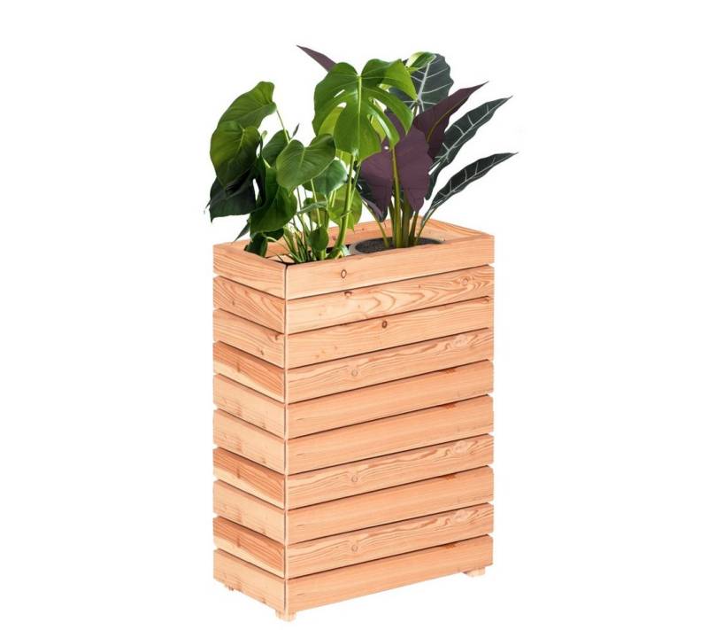 Mega-Holz Hochbeet Balkon-Hochbeet Lärche Holz MODULO- 60x30x75 cm (BxTxH) Naturbelassen (Funktionsset, 2er Set besteht aus 2x Pflanzkübel Modulo 60x30x39), Modular von Mega-Holz