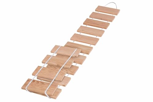 Mega Holz Rollweg aus Lärche 5m, Witterungsbeständig, Trittsicher, Stabil und rutschfest, 26 cm Breit, Holzweg für den Außenbereich, Gehweg Gartentritt von Mega Holz