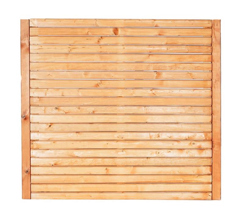Mega-Holz Sichtschutzelement Sichtschutzzaun Set Rhombus Farbton Pinie 2 Zaunfeld inkl. Material, (Sparset), Hochwertiges Kiefernholz vollständig lasiert von Mega-Holz