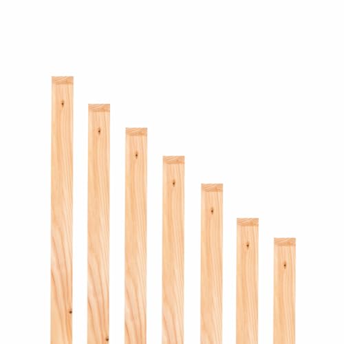Mega Holz Zaunlatten Paket " Sylt" 10 Stück aus Lärchenholz 80 cm Höhe Zaun Brett Zaunbrett Gartenzau Holzzaun von Mega Holz