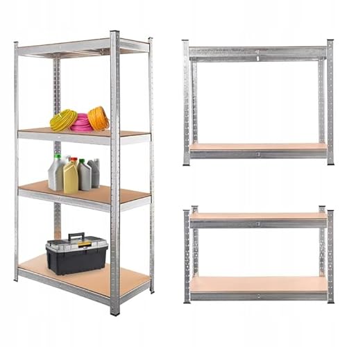 Mega-M Basic Regal: Dieses robuste Regal aus Stahl und MDF ist mit 175 kg Tragkraft pro Boden ideal für Werkstätten und Garagen. Es ist leicht und ohne Werkzeug zu montieren. von Mega-M