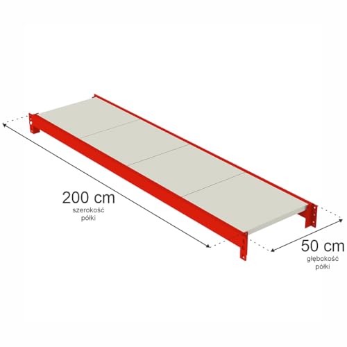 Mega-M Fortis Regalboden: Robuster Metallboden aus pulverbeschichtetem Stahl. Er trägt bis zu 350 kg und ist verstellbar. Ideal für die Lagerung Schwerer Güter. von Mega-M