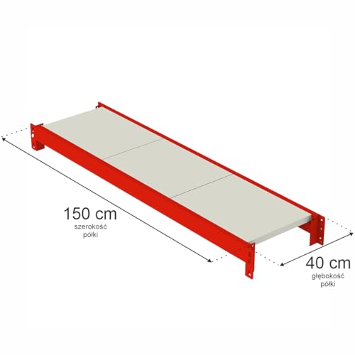 Mega-M Fortis Regalboden: Robuster Metallboden aus pulverbeschichtetem Stahl. Er trägt bis zu 450 kg und ist verstellbar. Ideal für die Lagerung Schwerer Güter. von Mega-M