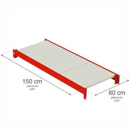 Mega-M Fortis Regalboden: Robuster Metallboden aus pulverbeschichtetem Stahl. Er trägt bis zu 450 kg und ist verstellbar. Ideal für die Lagerung Schwerer Güter. von Mega-M