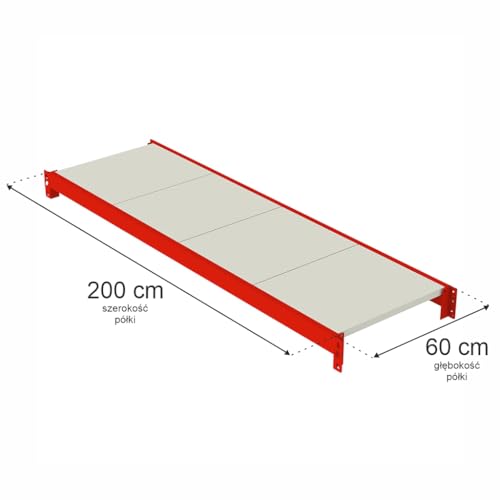 Mega-M Fortis Regalboden: Stabiler Metallboden aus pulverbeschichtetem Stahl. Er trägt bis zu 350 kg und ist verstellbar. Ideal für die Lagerung Schwerer Güter. von Mega-M