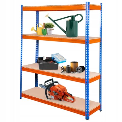 Mega-M PRO MAX Regal: Dieses robuste Regal aus Metall und Spanplatte trägt 500 kg pro Boden und ist Dank Stecksystem schnell montiert. von Mega-M