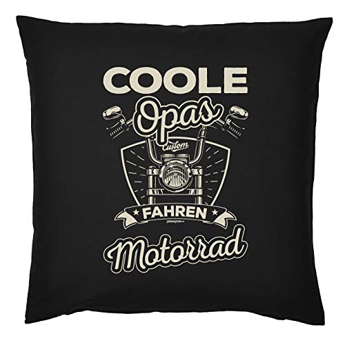 Biker Motiv Kissen mit Füllung Coole Opas Fahren Motorrad Bike Bikemotive Polster Bikermotive von Mega-Shirt