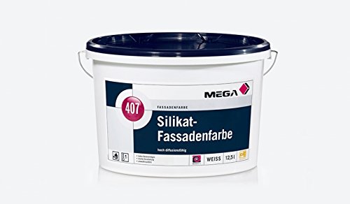 MEGA, Silikat-Fassadenfarbe, Dispersions-Silikat-Fassadenfarbe, 12,5 l von Mega