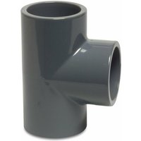Mega T-Stück 90° PVC-U 32 mm Klebemuffe 16 bar, grau von Mega