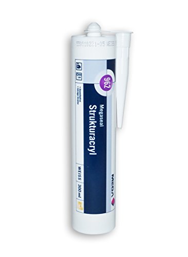 Struktur Acrylat Dichtstoff Megaseal Strukturacryl 962 weiß 300 ml Kartusche von Mega