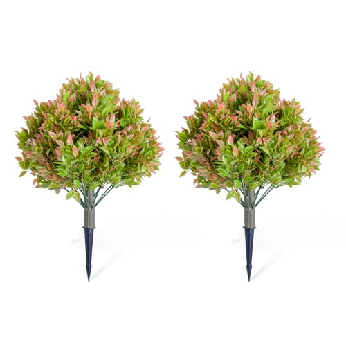 Künstlicher Formschnitt-Baum mit Metall-Erdspieß, 2er-Set, künstlicher Formschnittbaum für Garten, Terrasse, Innen- und Außenbereich, 60 cm Künstlicher Formschnitt-Baum mit Metall-Erdspieß, 2er-Set, künstlicher Formschnittbaum für Garten, Terrasse, Innen- und Außenbereich, 60 cm von MegaChoice