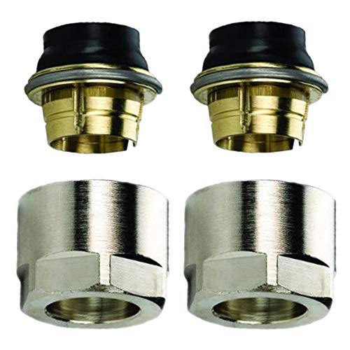 1 Satz (2 Stück) Klemmverschraubung für Eurokonus 3/4 Zoll x 15mm Kupferrohr, Weichstahl- und C-Stahlrohr Klemmringverschraubung Heizkörper Hahnblock von MegaHaustechnik