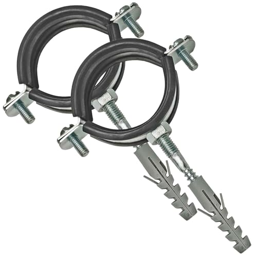 2 Stück Set Schraubrohrschellen 2" Zoll für Rohr Außen Durchmesser 60-64 mm mit Dübel Stockschrauben 2 Stück Set Schraubrohrschellen 2" Zoll für Rohr Außen Durchmesser 60-64 mm mit Dübel Stockschrauben von MegaHaustechnik