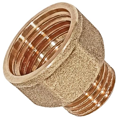 Doppelnippel 2 Zoll Innengewinde reduziert auf 1 1/2 Zoll Außengewinde - 2" IG x 1.5" AG Gewinde Schraub Fitting aus Messing Doppelnippel 2 Zoll Innengewinde reduziert auf 1 1/2 Zoll Außengewinde - 2" IG x 1.5" AG Gewinde Schraub Fitting aus Messing von MegaHaustechnik