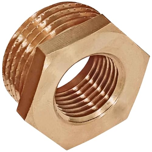 Reduzierstück 2 Zoll Außengewinde reduziert auf 1 Zoll Innengewinde - 2" AG x 1" IG Gewinde Schraub Fitting aus Messing von MegaHaustechnik