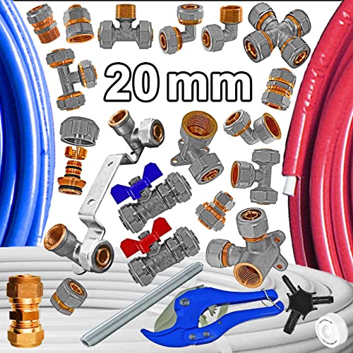 20mm alle 20er Schraubfittings | Komplettsystem | für Aluminium Mehrschichtverbundrohr ∅ 20 x 2,0mm >>> Klemmverschraubung Messing 20x2,0mm - 3/4 Zoll von MegaHaustechnik