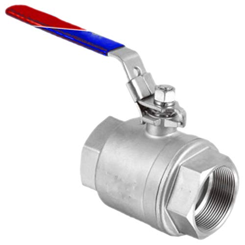 MegaHaustechnik Kugelhahn aus Edelstahl VA rostfrei voller Durchgang 3/8" Rohr Zoll Innengewinde IG x IG DN10 Trinkwasser geeignet Druck PN 63 Bar mit Hebelgriff Wasser Heizung Druckluft Absperr Hahn von MegaHaustechnik