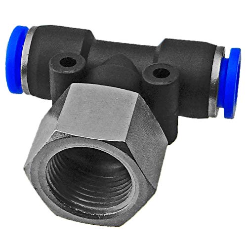 MegaHaustechnik T-Stück für 8mm Aussen Durchmesser PU Schlauch mit 1/4" Rohr Zoll Innengewinde IG - Polyurethan Pneumatik Fittings Druck Öl Benzin Wasser Luft Rohr PUN Kunststoff MegaHaustechnik T-Stück für 8mm Aussen Durchmesser PU Schlauch mit 1/4" Rohr Zoll Innengewinde IG - Polyurethan Pneumatik Fittings Druck Öl Benzin Wasser Luft Rohr PUN Kunststoff von MegaHaustechnik