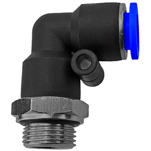 MegaHaustechnik Winkel 90° Grad für 8mm Aussen Durchmesser PU Schlauch mit 1/2" Rohr Zoll Aussengewinde AG - Polyurethan Pneumatik Fittings Druck Öl Benzin Wasser Luft Rohr PUN Kunststoff MegaHaustechnik Winkel 90° Grad für 8mm Aussen Durchmesser PU Schlauch mit 1/2" Rohr Zoll Aussengewinde AG - Polyurethan Pneumatik Fittings Druck Öl Benzin Wasser Luft Rohr PUN Kunststoff von MegaHaustechnik