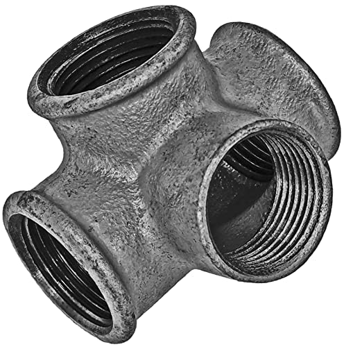 T-Verteiler mit 1" Zoll Rohr Innengewinde IG Gewinde Fitting Verschraubung aus Temperguss verzinkt Nr. 223 von MegaHaustechnik