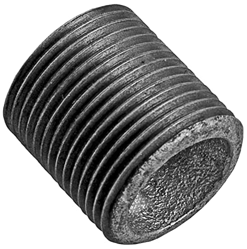 Gewinde Fitting Verschraubung aus Temperguss schwarz - Nippel mit durchgehendem 3/4" Rohr Zoll Aussengewinde AG Nr. 531 von MegaHaustechnik