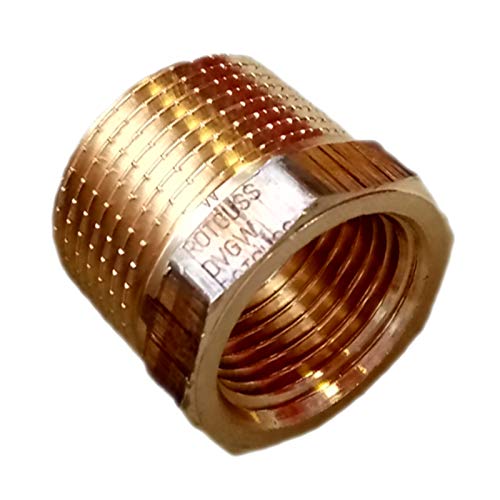 GEWINDE FITTING aus ROTGUSS (besser als Messing) > Reduzierstück AG(R) x IG(Rp) 3241 > 1/8 bis 4 Zoll WUNSCHGRÖSSE einfach selbst wählen >>> 1 Zoll x 1/2 Zoll von MegaHaustechnik