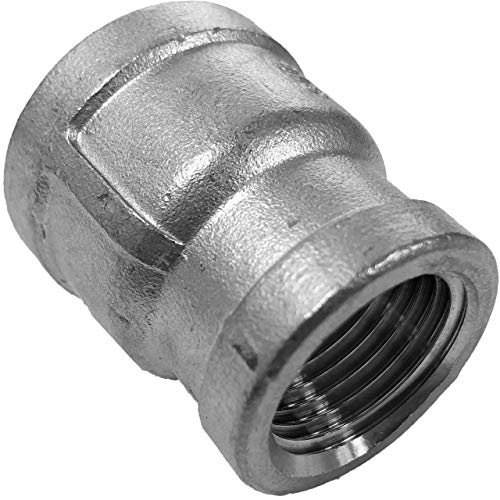 Gewinde Fitting Edelstahl V4A | Muffe IG x IG reduziert | 2 Zoll auf 1 1/4 Zoll Gewinde Fitting Edelstahl V4A | Muffe IG x IG reduziert | 2 Zoll auf 1 1/4 Zoll von MegaHaustechnik