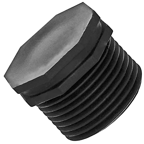 MegaHaustechnik Gewinde Fitting Verschraubung aus Kunststoff PP PE PVC - Stopfen mit Sechskantrand 3/4" Rohr Zoll Aussengewinde AG von MegaHaustechnik