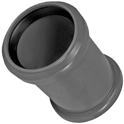 HT Überschiebmuffe DN 160/150 mit Dichtungen für Rohr Außendurchmesser 160mm 16cm Abfluss Abwasser Ablauf Doppel Muffe Verbindungs Stück grau von MegaHaustechnik