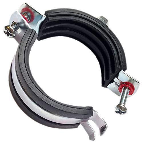 20 Stück Set HT Rohr Schelle aus Stahl verzinkt mit Gummi Schallschutzeinlage für Abflussrohr Außendurchmesser 110 mm 11 cm DN110 DN100 Abwasser Halterung Befestigung von MegaHaustechnik