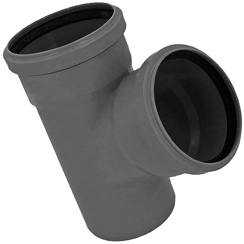 HT System einfach auswählen | DN 32 40 50 70 75 100 110 125 150 160 Abwasser Rohr Bogen Muffe Abzweig Stopfen Abzweig - Abzweig 67° Rohr-Außen Ø 75mm (DN75/70) von MegaHaustechnik