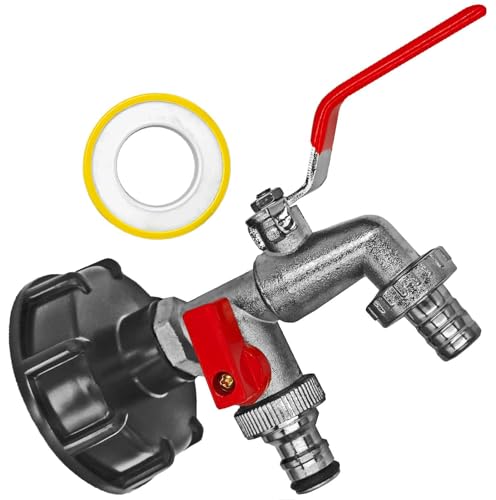 IBC Doppel Auslaufhahn S60x6 mit Stecker und Schlauchtülle für Gardena IBC Doppel Auslaufhahn S60x6 mit Stecker und Schlauchtülle für Gardena von MegaHaustechnik