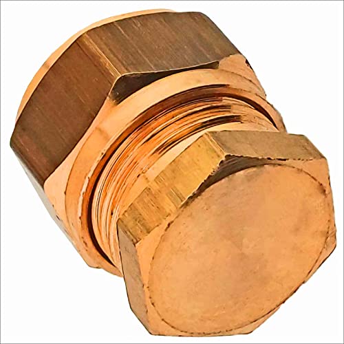 Stopfen End Stück Kappe Deckel Blindkupplung für Kupferrohr Außendurchmesser 28mm Schraub Fitting mit Klemmring Verschraubung Klemmverschraubung für Kupfer CU Rohr von MegaHaustechnik