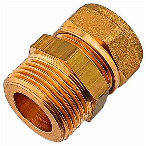 Übergang Kupplung mit Aussengewinde flachdichtend 1" Rohr Zoll AG für Kupferrohr Außendurchmesser 22 mm Schraub Fitting mit Klemmring Verschraubung Klemmverschraubung für Kupfer CU Rohr Verbinder Übergang Kupplung mit Aussengewinde flachdichtend 1" Rohr Zoll AG für Kupferrohr Außendurchmesser 22 mm Schraub Fitting mit Klemmring Verschraubung Klemmverschraubung für Kupfer CU Rohr Verbinder von MegaHaustechnik
