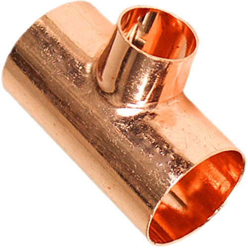 T-Stück Reduzierung für Kupferrohr Außendurchmesser 28 mm x 15 mm x 28 mm Mittelabgang reduziert Löt Fitting für Kupfer Rohr CU Kupplung Verbinder von MegaHaustechnik