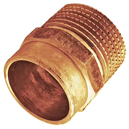 Löt Anschluss Fitting für Kupferrohr Aussendurchmesser 12 mm Übergang Nippel mit 1/2" Rohr Zoll Aussengewinde AG 4243G von MegaHaustechnik