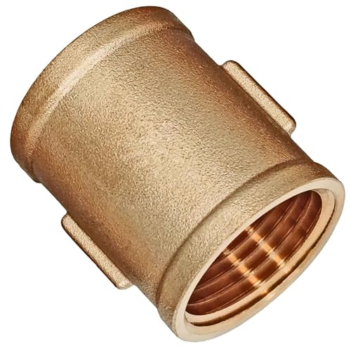 MegaHaustechnik Muffe mit 3/8" Rohr Zoll Innengewinde IG - Gewinde Fitting Verschraubung aus Messing von MegaHaustechnik