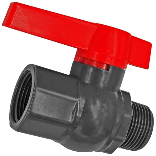 MegaHaustechnik Gewinde Fitting Verschraubung aus Kunststoff PP PE PVC - Kugelhahn roter Griff 1" Rohr Zoll Aussengewinde AG mit Innengewinde IG MegaHaustechnik Gewinde Fitting Verschraubung aus Kunststoff PP PE PVC - Kugelhahn roter Griff 1" Rohr Zoll Aussengewinde AG mit Innengewinde IG von MegaHaustechnik