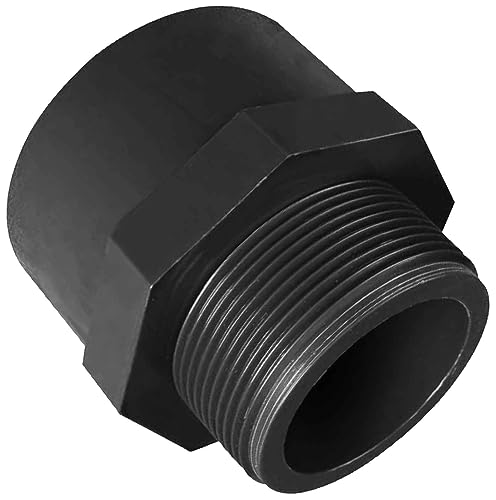 MegaHaustechnik PVC U Klebe-Fitting | Übergang auf Rohr-Außengewinde 40mm x 1 1/4 Zoll | Pool Garten Bewässerung PVC PP Kunststoff Fitting von MegaHaustechnik