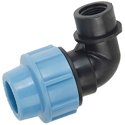 MegaHaustechnik Winkel 90° mit 1/2" Rohr Zoll Innengewinde IG für PE Rohr-Aussendurchmesser 20mm - PP Fitting Klemmverbinder Verschraubung MegaHaustechnik Winkel 90° mit 1/2" Rohr Zoll Innengewinde IG für PE Rohr-Aussendurchmesser 20mm - PP Fitting Klemmverbinder Verschraubung von MegaHaustechnik