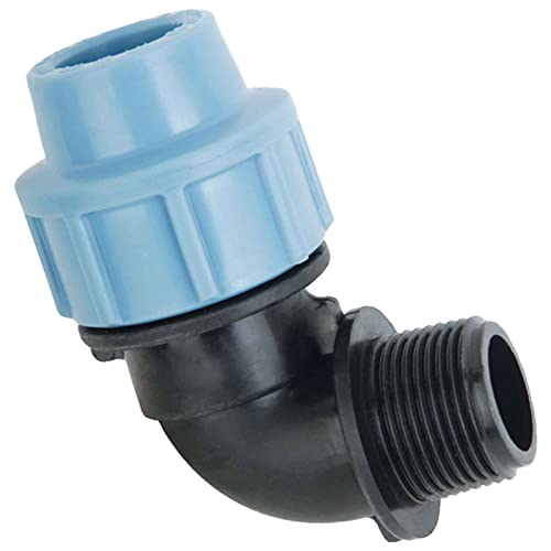 MegaHaustechnik Winkel 90° mit 1" Rohr Zoll Außengewinde AG für PE Rohr-Außendurchmesser 25mm - PP Fitting Klemmverbinder Verschraubung MegaHaustechnik Winkel 90° mit 1" Rohr Zoll Außengewinde AG für PE Rohr-Außendurchmesser 25mm - PP Fitting Klemmverbinder Verschraubung von MegaHaustechnik