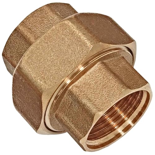 MegaHaustechnik Verschraubung flach dichtend 1/2" Rohr Zoll mit Innengewinde IG - Gewinde Fitting Verschraubung aus Messing MegaHaustechnik Verschraubung flach dichtend 1/2" Rohr Zoll mit Innengewinde IG - Gewinde Fitting Verschraubung aus Messing von MegaHaustechnik