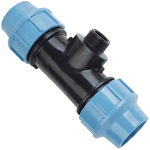 MegaHaustechnik T-Stück mit 3/4" Rohr Zoll Außengewinde AG für PE Rohr-Außendurchmesser 25mm - PP Fitting Klemmverbinder Verschraubung MegaHaustechnik T-Stück mit 3/4" Rohr Zoll Außengewinde AG für PE Rohr-Außendurchmesser 25mm - PP Fitting Klemmverbinder Verschraubung von MegaHaustechnik