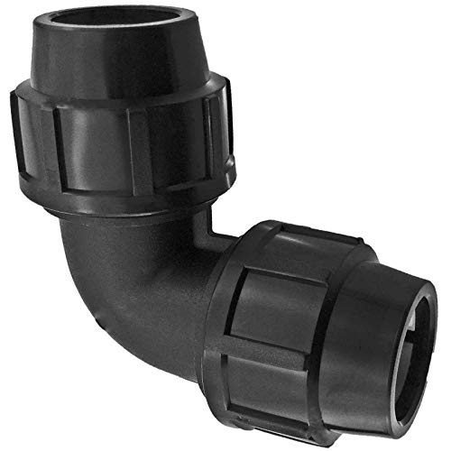 PP Fitting Klemmverbinder Verschraubung - Winkel 90° Grad für PE Rohr-Außendurchmesser 20mm von MegaHaustechnik