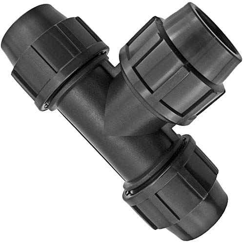PP Fitting | T-Stück | für PE-Rohr ∅ 25 mm | Verschraubung Klemmverbinder Verteiler von MegaHaustechnik